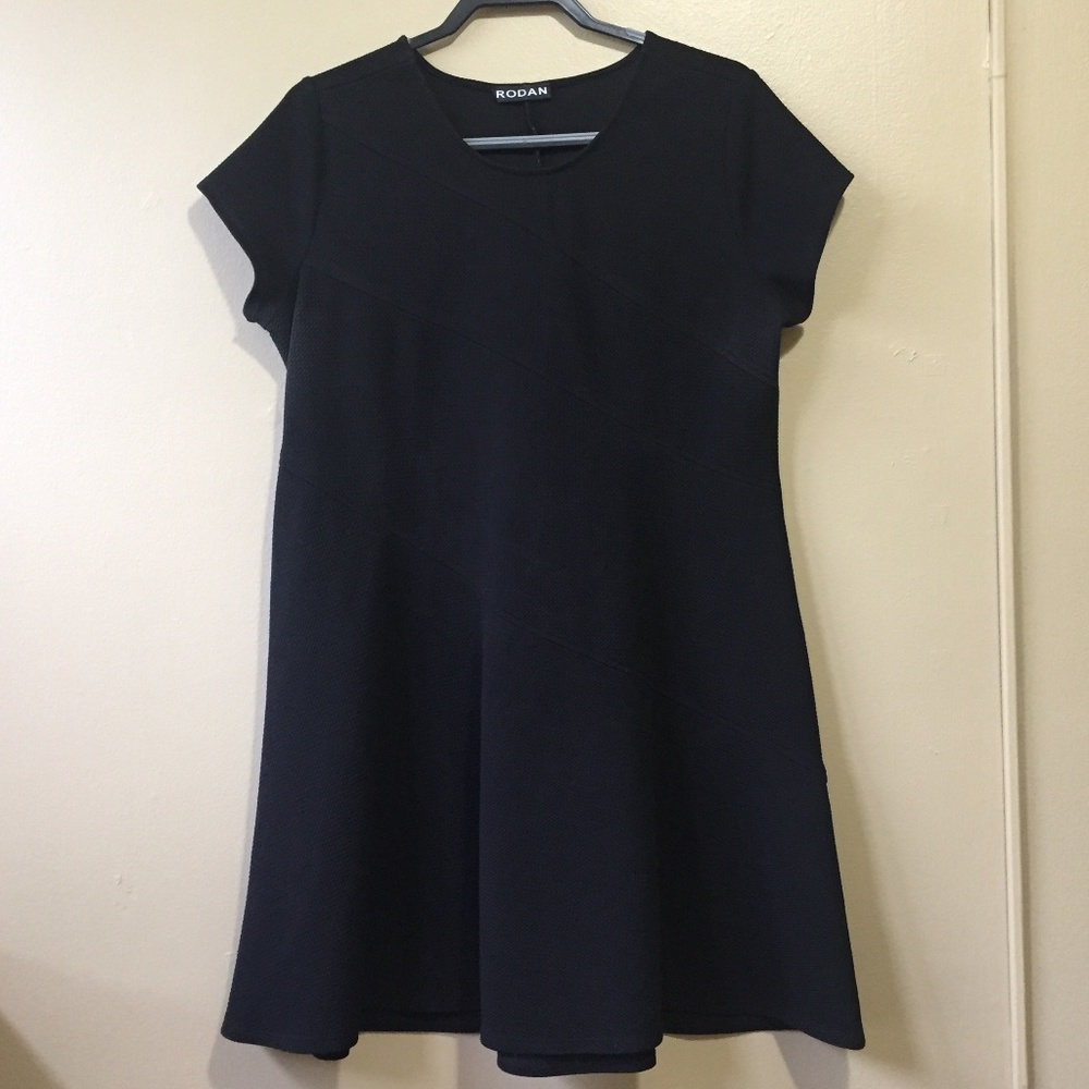 Black Knit Swing Dress